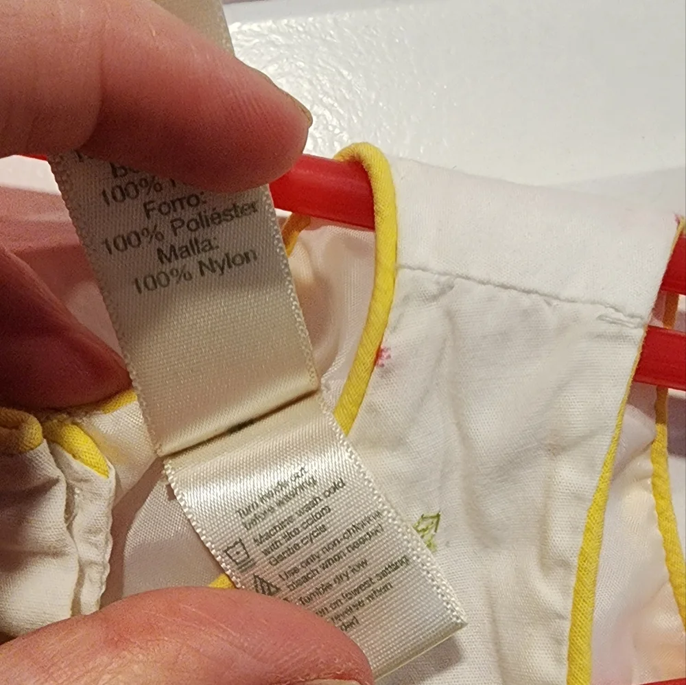 George Y2K Vtg Yellow and White Floral Dress Infants Size 3-6 Months Girls